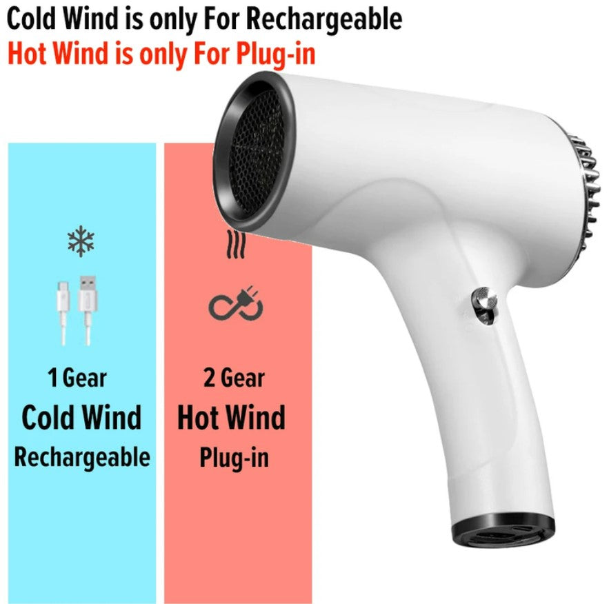 Cordless Anion Portable Hair Dryer